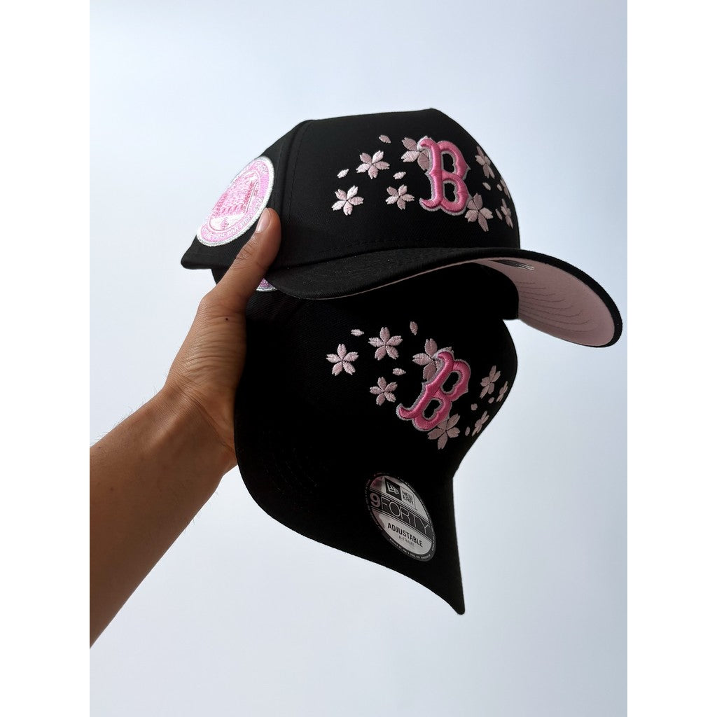 Major League Baseball Boston Red Sox Fenway Park Cherry Blossom Black Pink Edition A-Frame Adjustable Snapback Cap