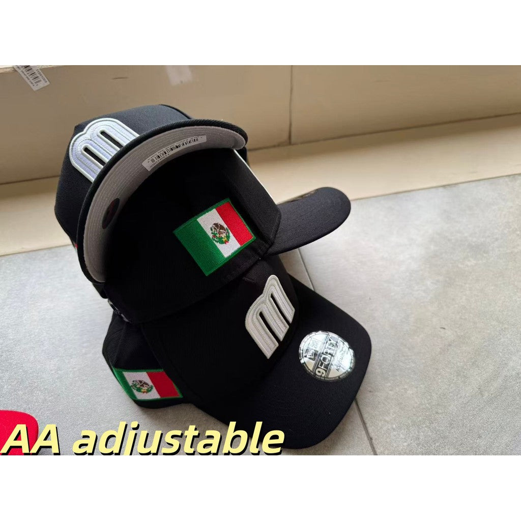 Mexico National Football Team  A-Frame Adjustable Snapback Mexico Bent Brimmed Sports Baseball Cap